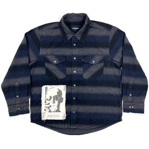 For Those Who Sin Flannel Shirt Mens Large Hunter S Thompson Gonzo Dont Run